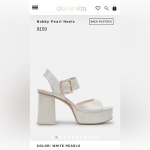 Dolce Vida Bobby Pearl Heels